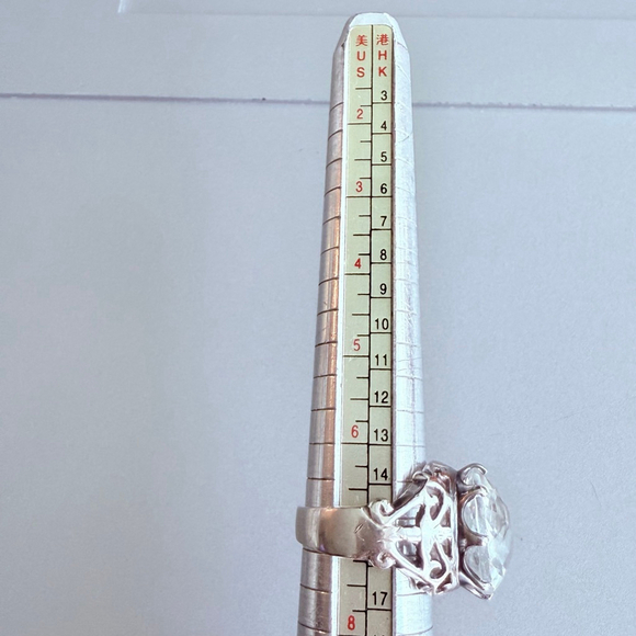 Grand Prasiolite 9.06 CT Solitaire Green Amethyst 925 Sterling Silver Ring - Picture 11 of 12